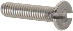Value Collection - M2.5x0.45 Metric Coarse, 12mm OAL Slotted Drive Machine Screw - Flat Head, Grade 18-8 & A2 Stainless Steel, Uncoated, Without Washer - Americas Industrial Supply