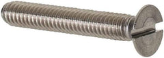 Value Collection - M2.5x0.45 Metric Coarse, 16mm OAL Slotted Drive Machine Screw - Flat Head, Grade 18-8 & A2 Stainless Steel, Uncoated, Without Washer - Americas Industrial Supply