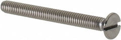 Value Collection - M2.5x0.45 Metric Coarse, 25mm OAL Slotted Drive Machine Screw - Flat Head, Grade 18-8 & A2 Stainless Steel, Uncoated, Without Washer - Americas Industrial Supply