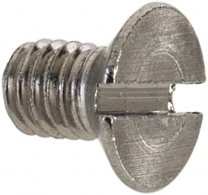 Value Collection - M3x0.50 Metric Coarse, 5mm OAL Slotted Drive Machine Screw - Flat Head, Grade 18-8 & A2 Stainless Steel, Uncoated, Without Washer - Americas Industrial Supply