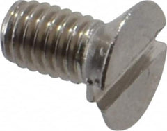 Value Collection - M3x0.50 Metric Coarse, 6mm OAL Slotted Drive Machine Screw - Flat Head, Grade 18-8 & A2 Stainless Steel, Uncoated, Without Washer - Americas Industrial Supply