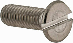 Value Collection - M3x0.50 Metric Coarse, 10mm OAL Slotted Drive Machine Screw - Flat Head, Grade 18-8 & A2 Stainless Steel, Uncoated, Without Washer - Americas Industrial Supply