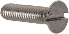 Value Collection - M3x0.50 Metric Coarse, 12mm OAL Slotted Drive Machine Screw - Flat Head, Grade 18-8 & A2 Stainless Steel, Uncoated, Without Washer - Americas Industrial Supply