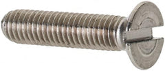 Value Collection - M3x0.50 Metric Coarse, 14mm OAL Slotted Drive Machine Screw - Flat Head, Grade 18-8 & A2 Stainless Steel, Uncoated, Without Washer - Americas Industrial Supply