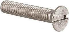 Value Collection - M3x0.50 Metric Coarse, 16mm OAL Slotted Drive Machine Screw - Flat Head, Grade 18-8 & A2 Stainless Steel, Uncoated, Without Washer - Americas Industrial Supply