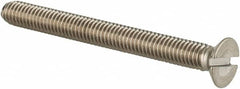 Value Collection - M3x0.50 Metric Coarse, 30mm OAL Slotted Drive Machine Screw - Flat Head, Grade 18-8 & A2 Stainless Steel, Uncoated, Without Washer - Americas Industrial Supply