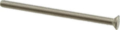 Value Collection - M3x0.50 Metric Coarse, 45mm OAL Slotted Drive Machine Screw - Flat Head, Grade 18-8 & A2 Stainless Steel, Uncoated, Without Washer - Americas Industrial Supply