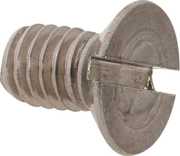 Value Collection - M3.5x0.60 Metric Coarse, 6mm OAL Slotted Drive Machine Screw - Flat Head, Grade 18-8 & A2 Stainless Steel, Uncoated, Without Washer - Americas Industrial Supply
