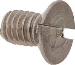 Value Collection - M3.5x0.60 Metric Coarse, 6mm OAL Slotted Drive Machine Screw - Flat Head, Grade 18-8 & A2 Stainless Steel, Uncoated, Without Washer - Americas Industrial Supply