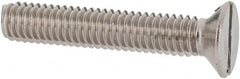Value Collection - M3.5x0.60 Metric Coarse, 20mm OAL Slotted Drive Machine Screw - Flat Head, Grade 18-8 & A2 Stainless Steel, Uncoated, Without Washer - Americas Industrial Supply