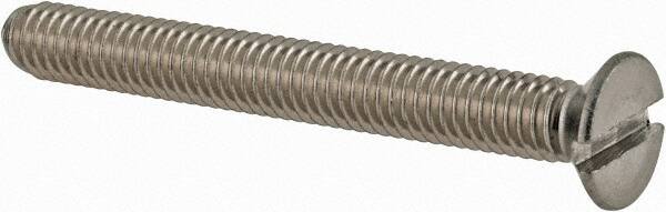 Value Collection - M3.5x0.60 Metric Coarse, 30mm OAL Slotted Drive Machine Screw - Flat Head, Grade 18-8 & A2 Stainless Steel, Uncoated, Without Washer - Americas Industrial Supply