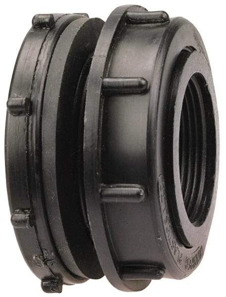 NIBCO - 1-1/4" Polypropylene Plastic Pipe Tank Adapter - Schedule 80, Tank x FPT End Connections - Americas Industrial Supply