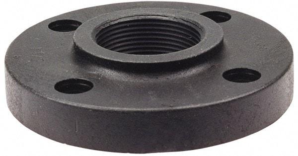 NIBCO - 1-1/4" Pipe, 4-5/8" OD, Polypropylene Threaded Pipe Flange - Schedule 80, Black - Americas Industrial Supply