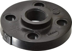 NIBCO - 1" Pipe, 4-1/2" OD, Polypropylene Threaded Pipe Flange - Schedule 80, Black - Americas Industrial Supply