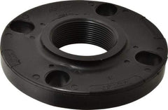 NIBCO - 2" Pipe, 6" OD, Polypropylene Threaded Pipe Flange - Schedule 80, Black - Americas Industrial Supply