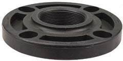 NIBCO - 2" Pipe, 6" OD, Polypropylene Threaded Pipe Flange - Schedule 80, Black - Americas Industrial Supply