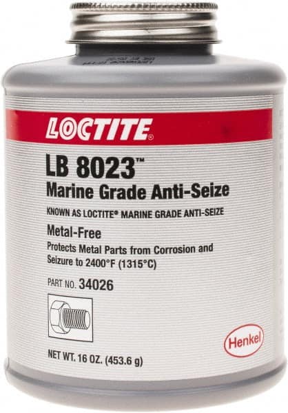 Loctite - 16 oz Brush Top Anti-Seize Anti-Seize Lubricant - Calcium Sulfonate, 2,400°F - Americas Industrial Supply