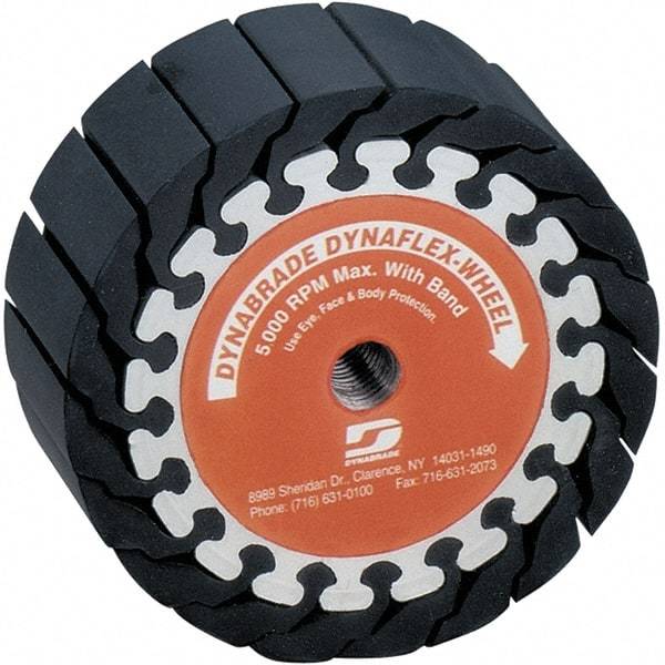 Dynabrade - 1" Wide x 5" Diam, Expander Wheel Spiral Band Drum - 5,000 RPM - Americas Industrial Supply