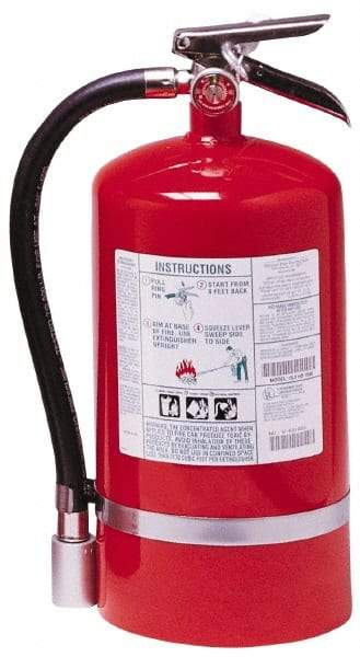 Kidde - 15.5 Lb, 2-A:10-B:C Rated, Halotron Fire Extinguisher - 7-1/4" Diam x 17.12" High, 125 psi, 18' Discharge in 14 sec, Steel Cylinder - Americas Industrial Supply