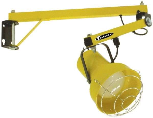 Fostoria - 60 Inch, Pivot, Bracket Mounted, Incandescent, Yellow, Dock Light - 300 Watt, 120 Volt, Nonmagnifying - Americas Industrial Supply