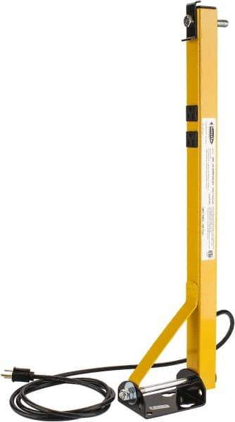 TPI - 24" Long, Steel Task & Machine Light Mounting Arm - Yellow, For Use with Dock Lights - Americas Industrial Supply