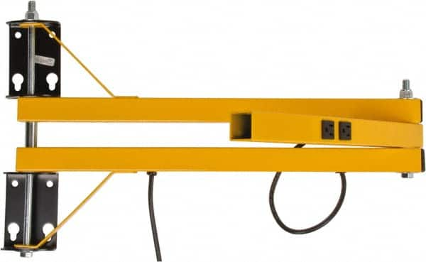 TPI - 40" Long, Steel Task & Machine Light Mounting Arm - Yellow, For Use with Dock Lights - Americas Industrial Supply