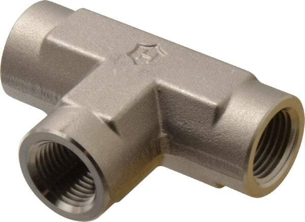 Ham-Let - 1/2" Grade 316 Stainless Steel Pipe Tee - FNPT x FNPT x FNPT End Connections, 4,600 psi - Americas Industrial Supply