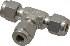 Ham-Let - 1/4" OD, Grade 316Stainless Steel Union Tee - Comp x Comp x Comp Ends - Americas Industrial Supply