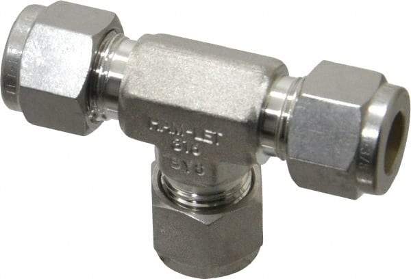 Ham-Let - 3/8" OD, Grade 316Stainless Steel Union Tee - Comp x Comp x Comp Ends - Americas Industrial Supply