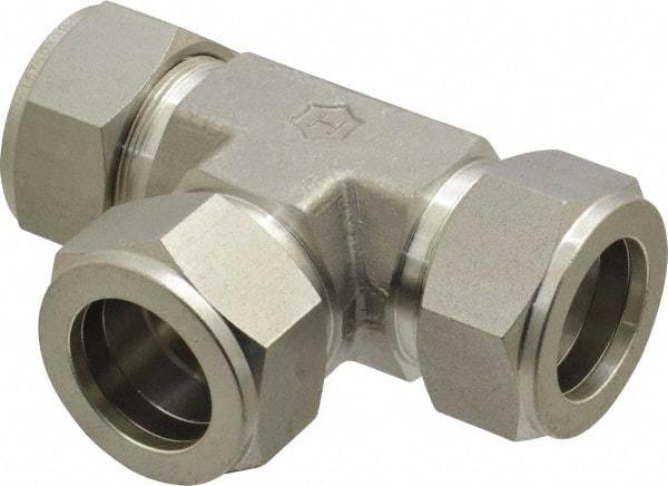 Ham-Let - 1" OD, Grade 316Stainless Steel Union Tee - Comp x Comp x Comp Ends - Americas Industrial Supply