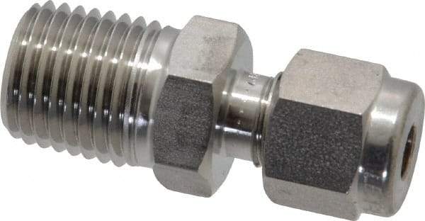 Ham-Let - 3/16" OD, Grade 316Stainless Steel Male Connector - Comp x MNPT Ends - Americas Industrial Supply