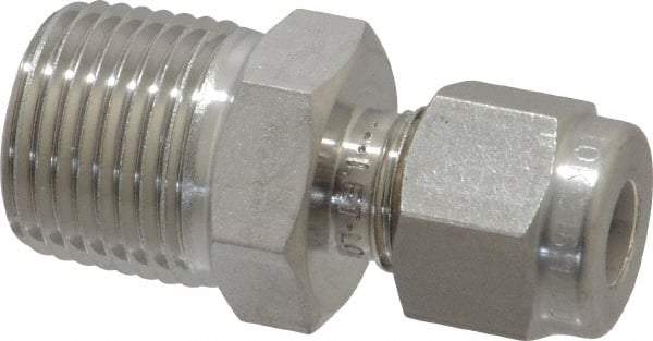 Ham-Let - 1/4" OD, Grade 316Stainless Steel Male Connector - Comp x MNPT Ends - Americas Industrial Supply