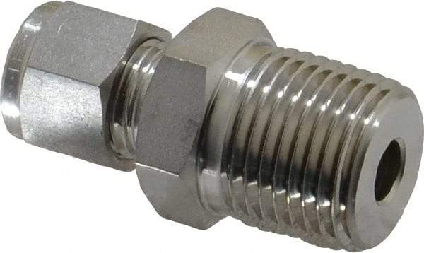 Ham-Let - 3/8" OD, Grade 316Stainless Steel Male Connector - Comp x MNPT Ends - Americas Industrial Supply