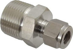 Ham-Let - 3/8" OD, Grade 316Stainless Steel Male Connector - Comp x MNPT Ends - Americas Industrial Supply