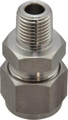 Ham-Let - 1/2" OD, Grade 316Stainless Steel Male Connector - Comp x MNPT Ends - Americas Industrial Supply