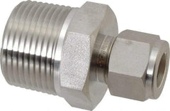 Ham-Let - 1/2" OD, Grade 316Stainless Steel Male Connector - Comp x MNPT Ends - Americas Industrial Supply