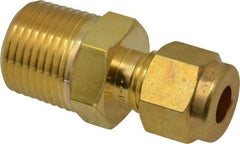 Ham-Let - 1/4" OD, Brass Male Connector - Comp x MNPT Ends - Americas Industrial Supply