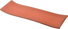 Made in USA - 4" Wide, 1/4" Thick, Silicone Rubber Foam Sheet - 30 Durometer, Orange-Red, -60 to 500°F, 650 psi Tensile Strength, Cut-to-Length - Americas Industrial Supply