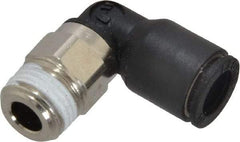Legris - 1/4" Outside Diam, 1/8 BSPT, Nylon Push-to-Connect Tube Male Elbow - 290 Max psi, Tube to Male BSPT Connection, Buna Nitrile O-Ring - Americas Industrial Supply
