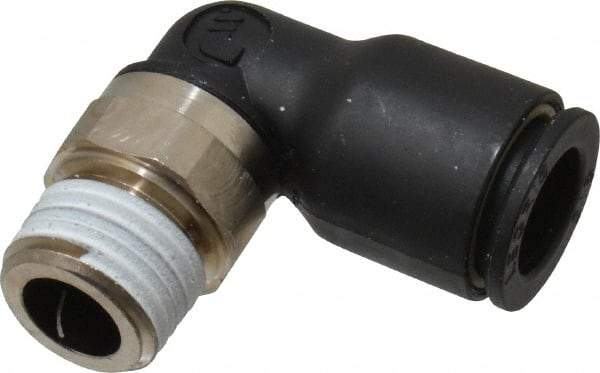 Legris - 3/8" Outside Diam, 1/4 BSPT, Nylon Push-to-Connect Tube Male Elbow - 290 Max psi, Tube to Male BSPT Connection, Buna Nitrile O-Ring - Americas Industrial Supply