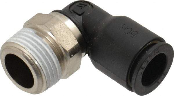 Legris - 3/8" Outside Diam, 3/8 BSPT, Nylon Push-to-Connect Tube Male Elbow - 290 Max psi, Tube to Male BSPT Connection, Buna Nitrile O-Ring - Americas Industrial Supply