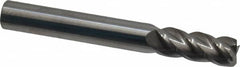 Accupro - 5/16", 4 Flute, Single End, Solid Carbide, 0.03" Corner Radius End Mill - 2-1/2" OAL, 40° Helix, Right Hand Flute, 3/4" LOC, Right Hand Cut - Americas Industrial Supply