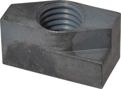 Gibraltar - 5/8-11 Blind Tapped Quarter Turn T Slot Nut - 11/16" Slot Width, 11/16 x 0.427" Base Width x Height, 1-3/8 x 3/4" OAL x Height - Americas Industrial Supply