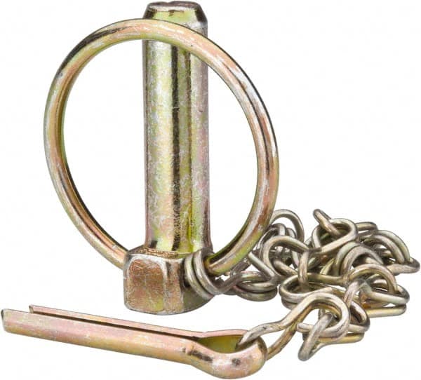 Made in USA - Lynch Pins Pin Diameter (Inch): 7/16 Usable Length (Inch): 1-9/16 - Americas Industrial Supply