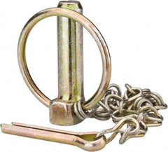 Made in USA - Lynch Pins Pin Diameter (Inch): 7/16 Usable Length (Inch): 1-9/16 - Americas Industrial Supply