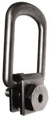 Jergens - 2,500 Lbs. Load Limit, Alloy Steel Side Pull Hoist Ring - Black Oxide Finish, 5/8-11 Inch Thread Size, 2 Inch Diameter Ring - Americas Industrial Supply