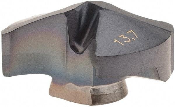 Ingersoll Cutting Tools - Series Y, 13.7mm Diam Grade IN2005 140° Replaceable Drill Tip - Carbide, TiAlN Finish, 13 Seat Size - Americas Industrial Supply