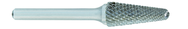 SL-5L6 -- 1/2 x 1-1/8 LOC x 1/4 Shank x 6 OAL 14 Degree Included Angle Carbide Medium Tough Cut Burr - Americas Industrial Supply