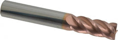 Accupro - 3/8", 4 Flute, Single End, Solid Carbide, 0.02" Corner Radius End Mill - 2-1/2" OAL, 40° Helix, Right Hand Flute, 7/8" LOC, Right Hand Cut - Americas Industrial Supply