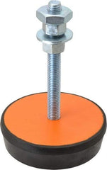 Mason Ind. - 5/8-11 Bolt Thread, 5" Wide Standard Deflection Stud Mount Leveling Pad & Mount - 3,000 Max Lb Capacity, 5" Base Diam - Americas Industrial Supply